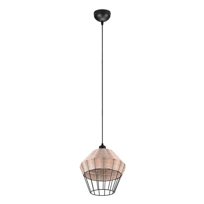Rattan Pendelleuchte Braun, Mirne