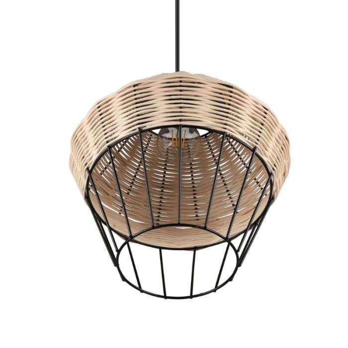 Rattan Pendelleuchte Braun, Mirne