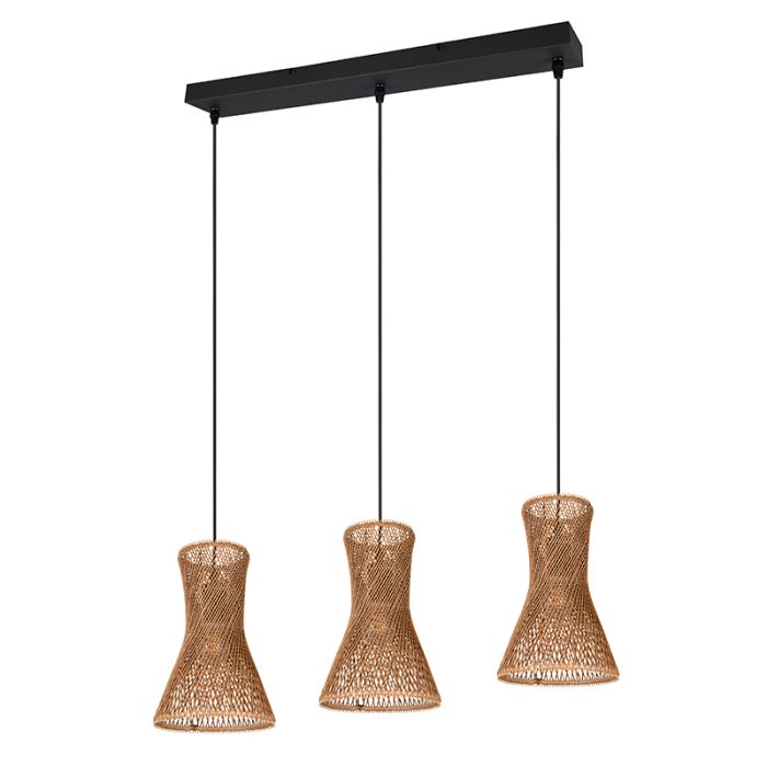 Papier Pendelleuchte Schwarz, Qasim