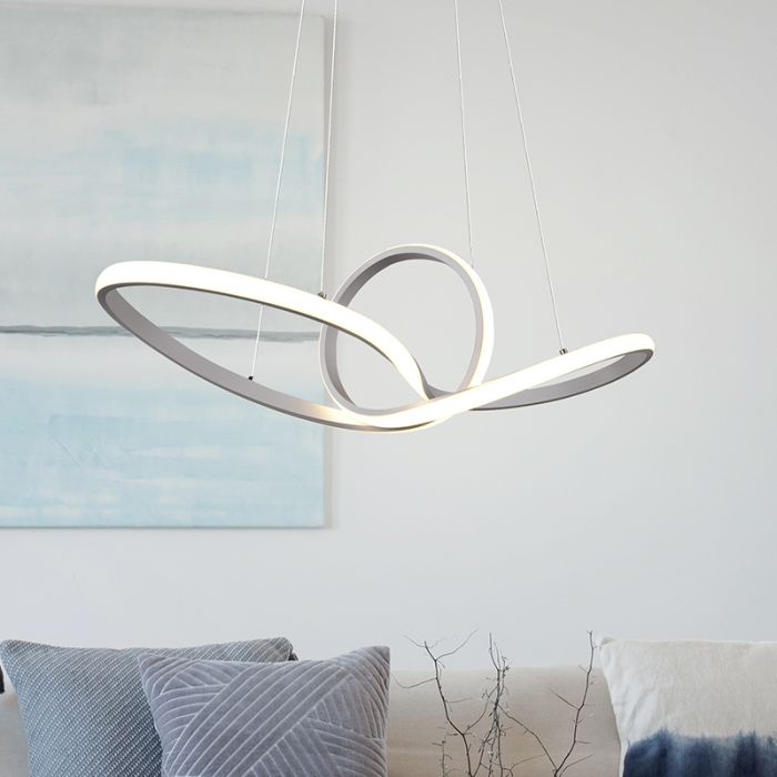 Weiße Pendelleuchte Modern, Jonny, 28W, 4000K LED