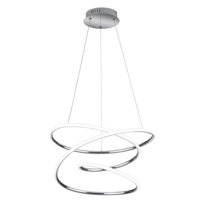 Chrom Pendelleuchte Design, Marell, 36W, 4000K LED, 3-stufig dimmbar