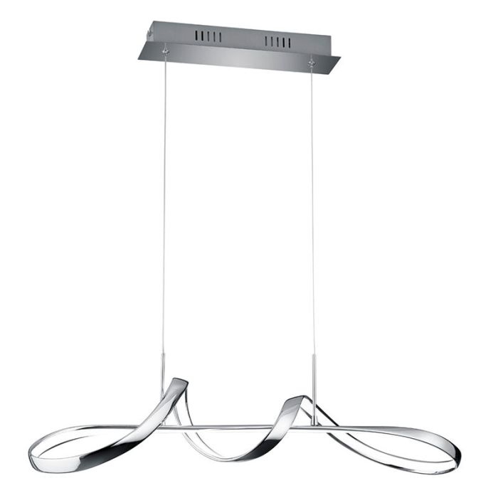 Chrom Pendelleuchte Design, Renso, 37W, 4000K LED, 3-stufig dimmbar