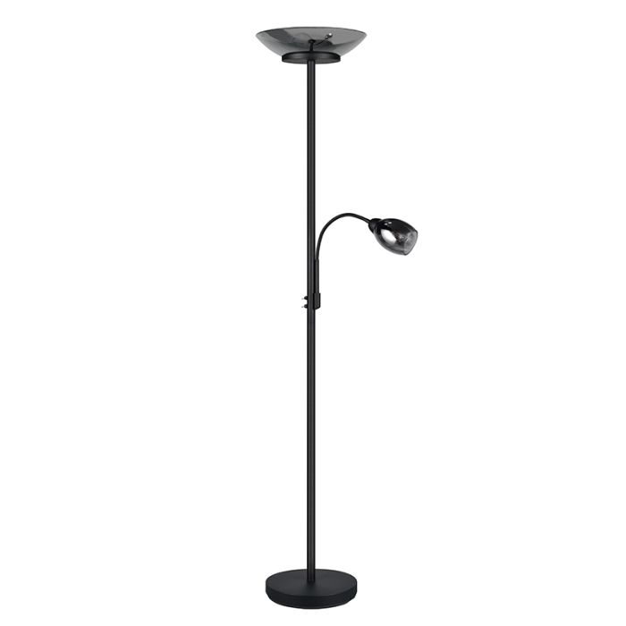 Schwarze Stehlampe Modern, Larry, mit Schalter