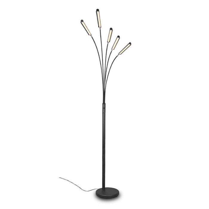 Schwarze Stehlampe Modern, Ekram, 3,5W, 3000K LED, mit Schalter