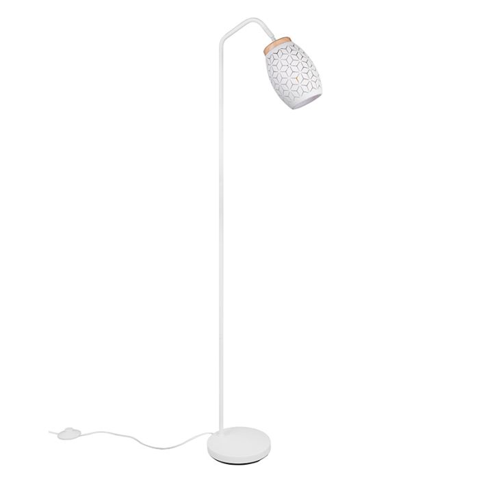 Weiße Stehlampe Modern, Delana, mit Schalter