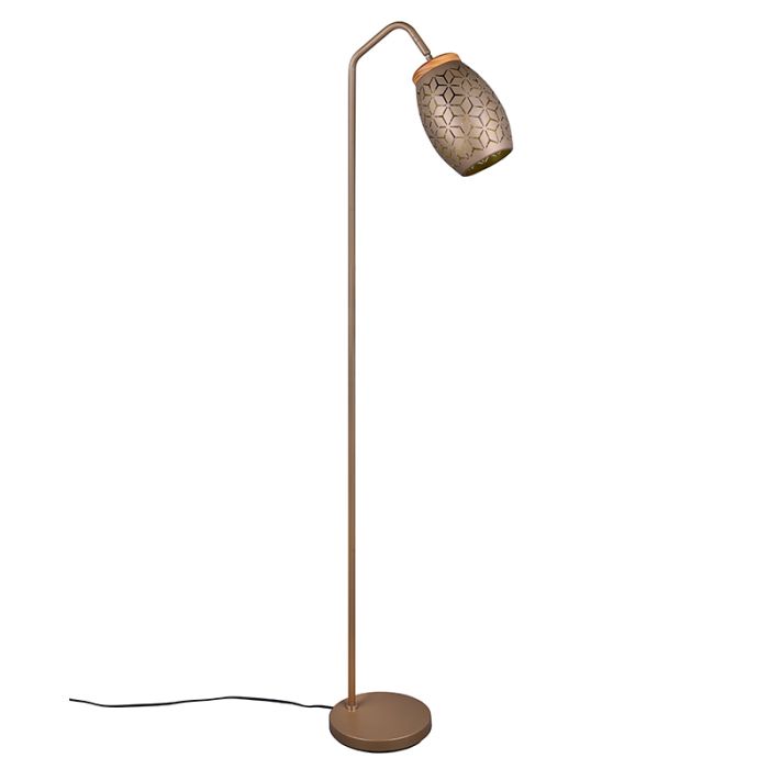 Braune Stehlampe Modern, Delana, mit Schalter