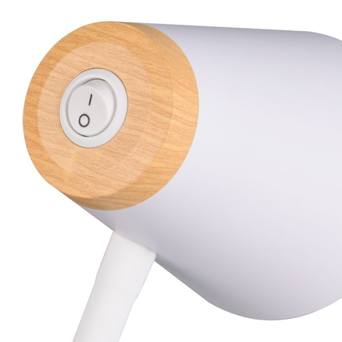 Weiße Stehlampe Modern, Rahul, 4,5W, 3000K LED, mit Schalter