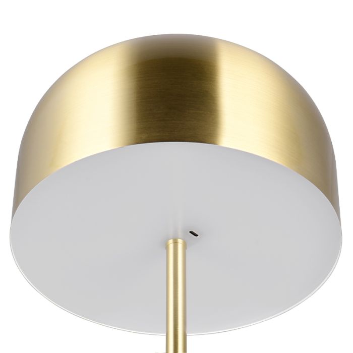 Messing aufladbare Stehlampe Modern, Dustin, 2,5W, 3000K LED, 3-stufig dimmbar