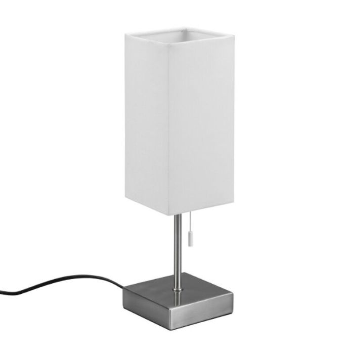 Nickel Tischleuchte Modern, Selma, mit Zugschalter