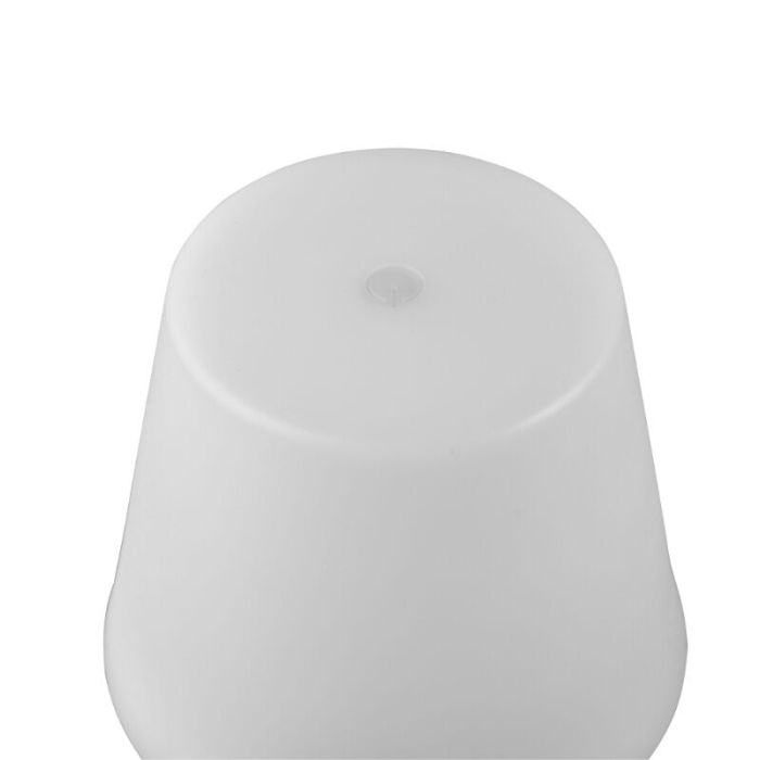 Weiße aufladbare Tischlampe Kunststoff, Suman, 2W, warm- bis kaltweiß einstellbare LED, IP44, mit Touch-Dimmer