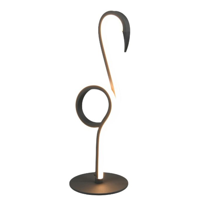 Schwarze Tischleuchte Design, Puk, 6W, 3000K LED, mit Schalter