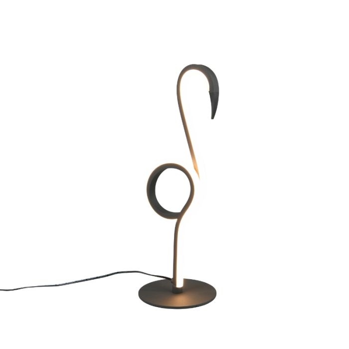 Schwarze Tischleuchte Design, Puk, 6W, 3000K LED, mit Schalter