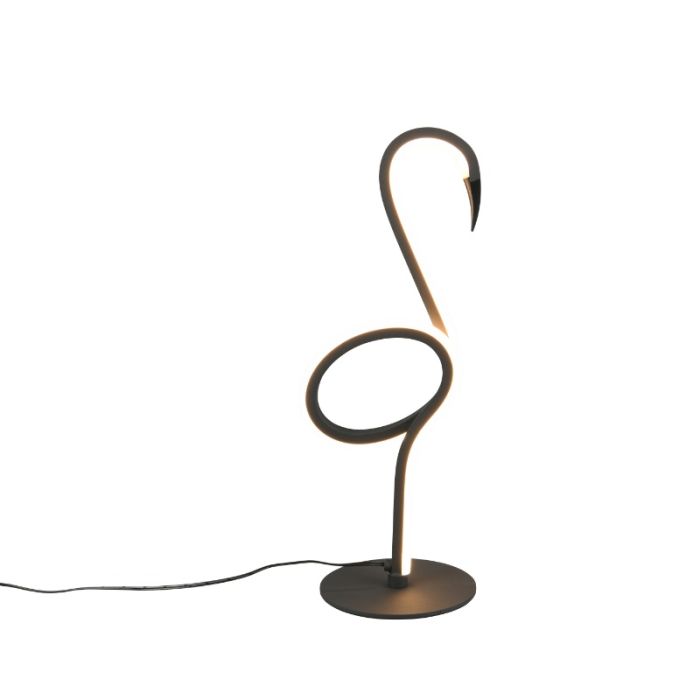 Schwarze Tischleuchte Design, Puk, 6W, 3000K LED, mit Schalter