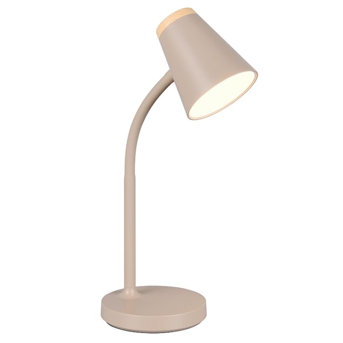 Braune Tischleuchte Modern, Rahul, 4,5W, 3000K LED, mit Schalter