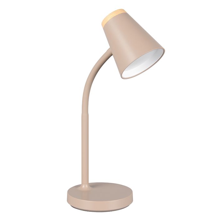 Braune Tischleuchte Modern, Rahul, 4,5W, 3000K LED, mit Schalter