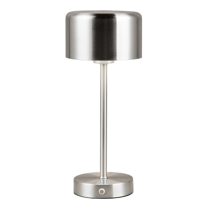 Nickel aufladbare Tischlampe Modern, Dustin, 1W, 3000K LED, mit Touch-Dimmer