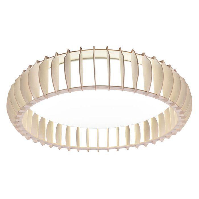 Weiße Deckenlampe Modern, Bilge, 38W, warm- bis kaltweiß einstellbare LED, mit Fernbedienung