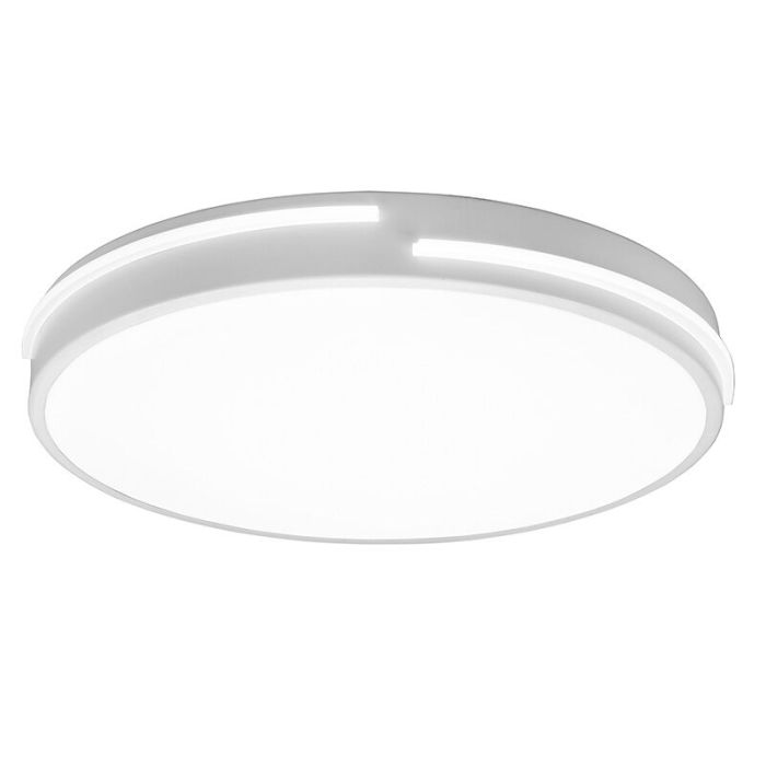Weiße Deckenlampe Modern, Fadi, 24W, warm- bis kaltweiß einstellbare LED, mit Fernbedienung