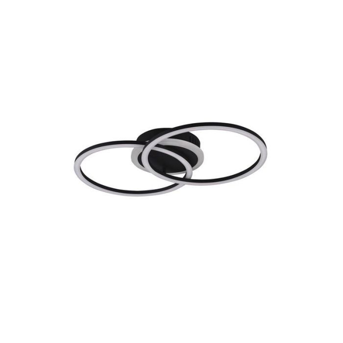 Schwarze Deckenlampe Modern, Semira, 25W, 3000K LED
