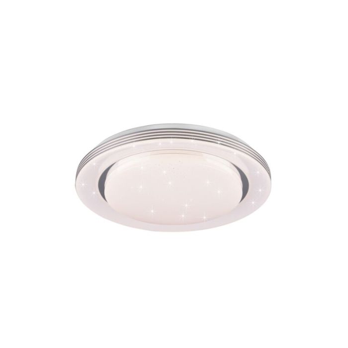 Weiße Deckenlampe Modern, Alpha, 22W, warm- bis kaltweiß einstellbare LED, mit Fernbedienung