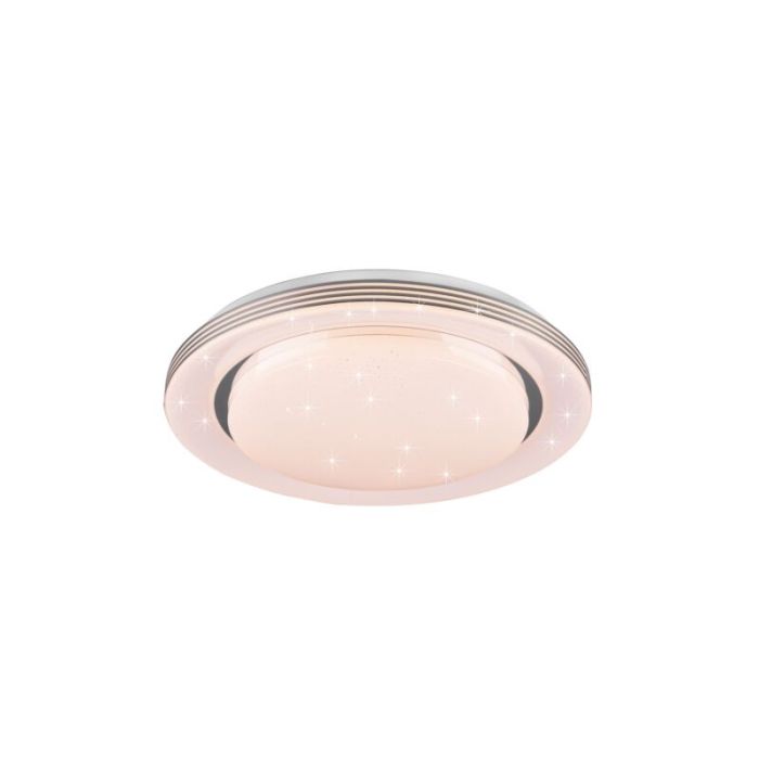 Weiße Deckenlampe Modern, Alpha, 22W, warm- bis kaltweiß einstellbare LED, mit Fernbedienung
