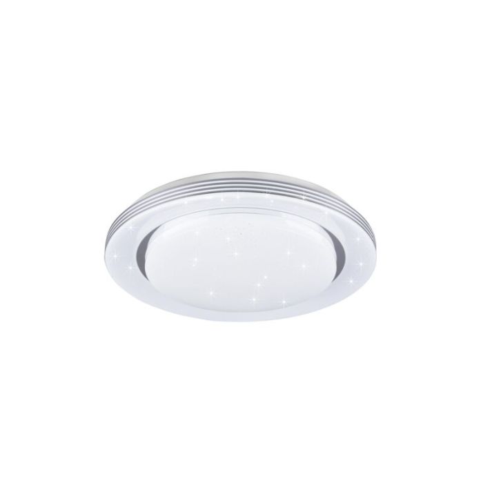 Weiße Deckenlampe Modern, Alpha, 22W, warm- bis kaltweiß einstellbare LED, mit Fernbedienung