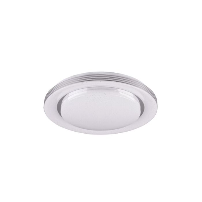 Weiße Deckenlampe Modern, Alpha, 22W, warm- bis kaltweiß einstellbare LED, mit Fernbedienung