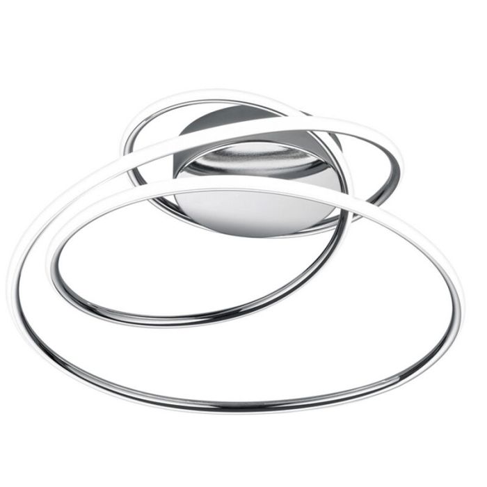 Chrom Deckenlampe Design, Marell, 36W, 4000K LED, 3-stufig dimmbar