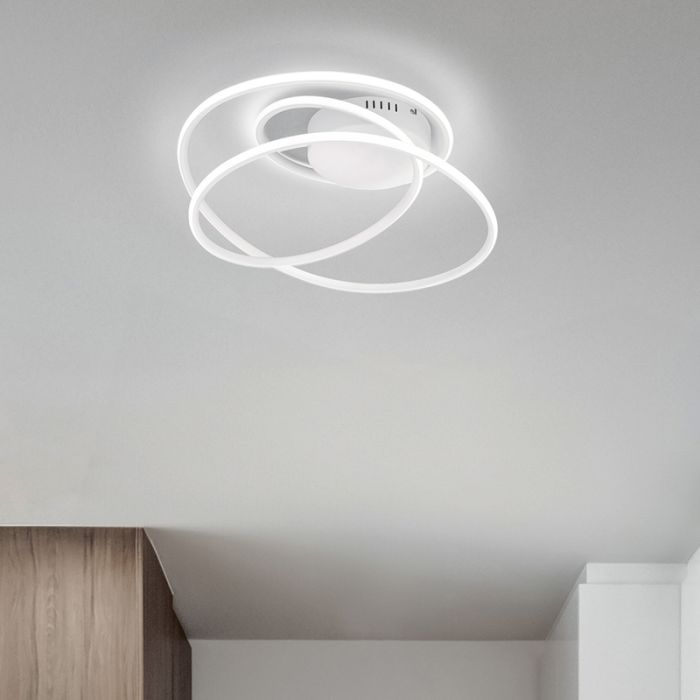 Weiße Deckenlampe Design, Marell, 36W, 4000K LED, 3-stufig dimmbar