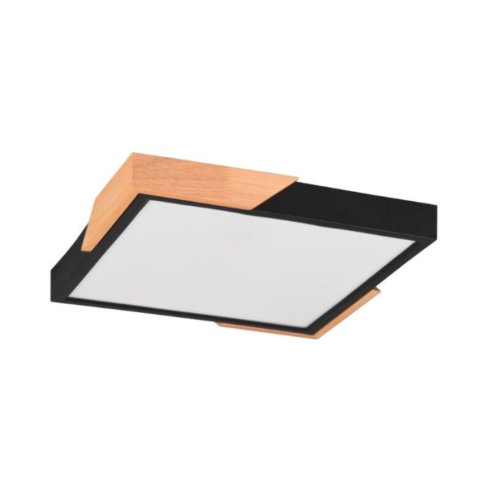 Schwarze Deckenlampe Modern, Selinde, 20W, 3000K LED, 3-stufig dimmbar