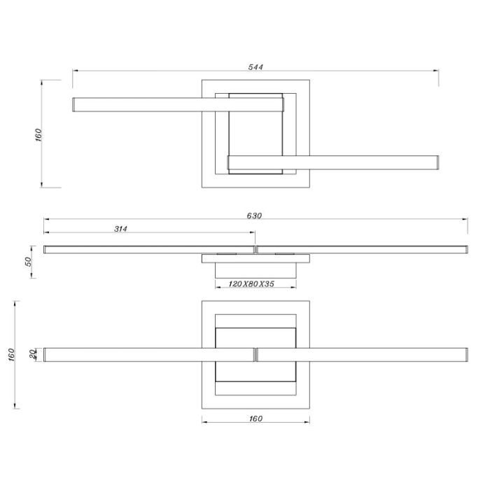 Weiße Deckenleuchte Design, Mahad, 17W, 4000K LED
