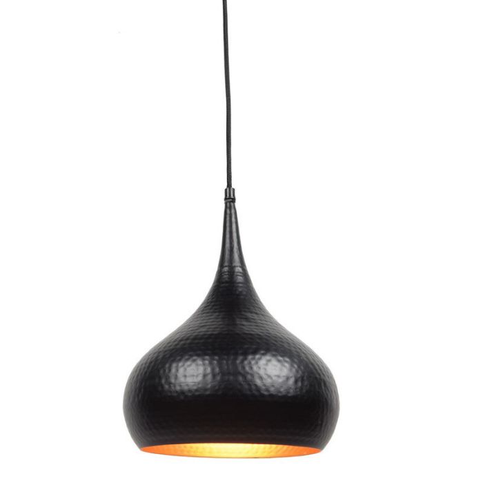 Industrielle Pendelleuchte Schwarz, Fayk