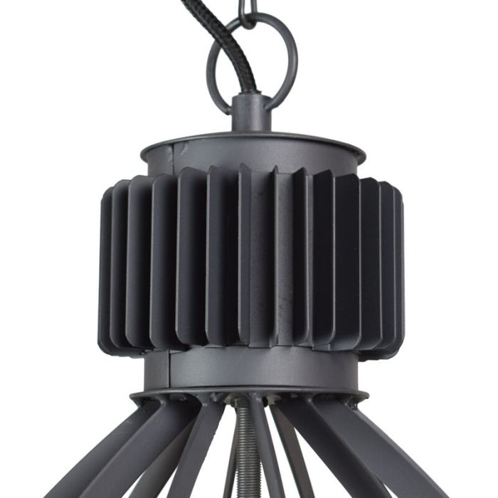 Industrielle Pendelleuchte Schwarz, Redstar