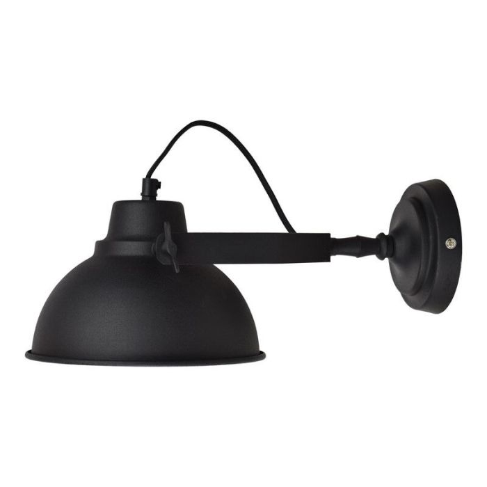 Industrielle Wandleuchte Schwarz, Fellen