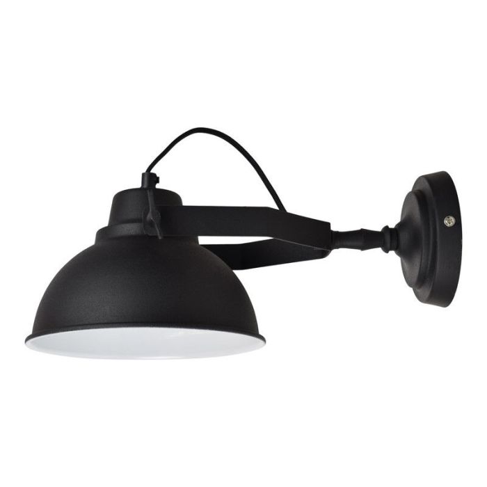 Industrielle Wandleuchte Schwarz, Fellen