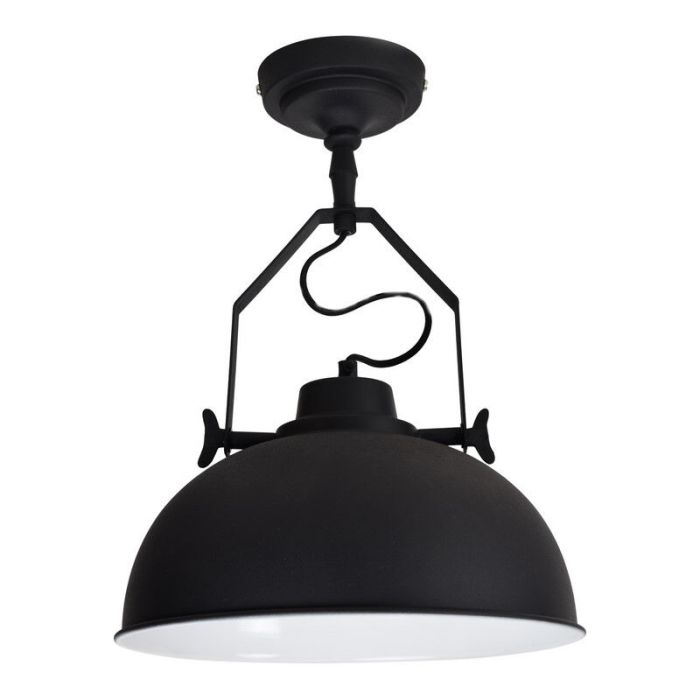 Industrielle Deckenlampe Schwarz, Fellen