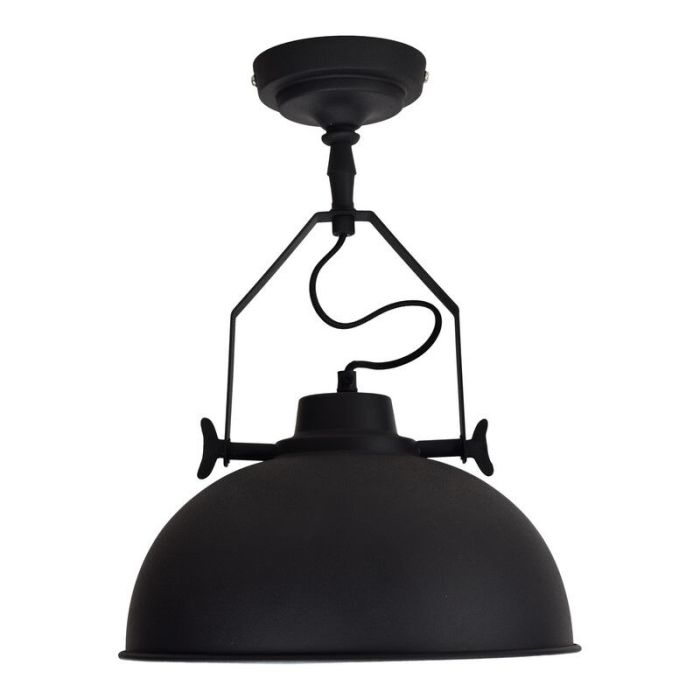 Industrielle Deckenlampe Schwarz, Fellen