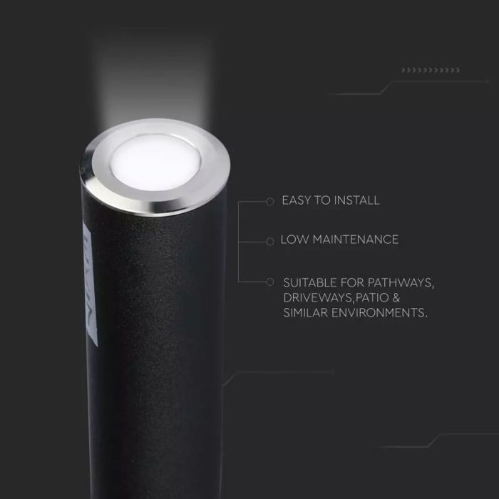 Moderne Bodeneinbaustrahler außen Silber, Marcus, 1W, 3000K LED, IP67