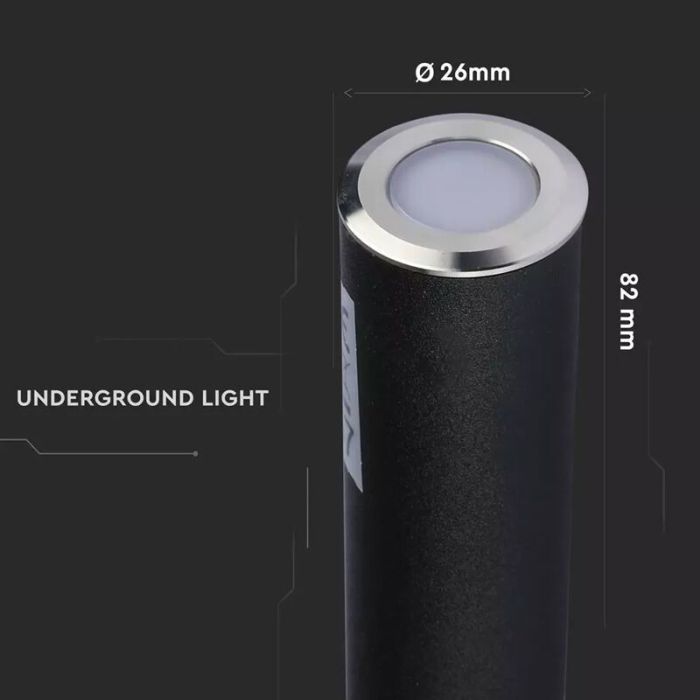 Moderne Bodeneinbaustrahler außen Silber, Marcus, 1W, 3000K LED, IP67
