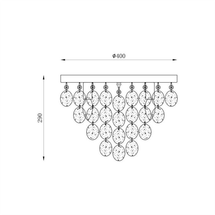 Design Deckenlampe Chrom, Mirac