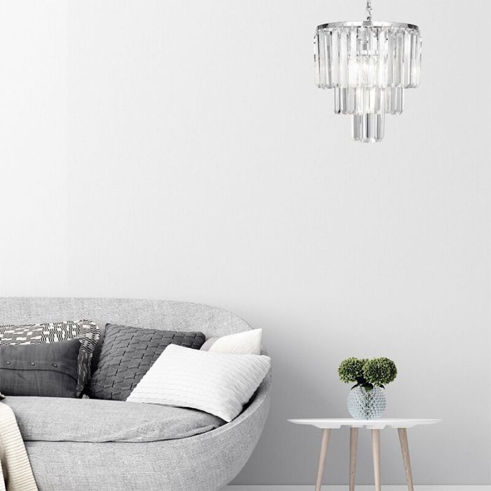 Design Pendelleuchte Chrom, Kajol