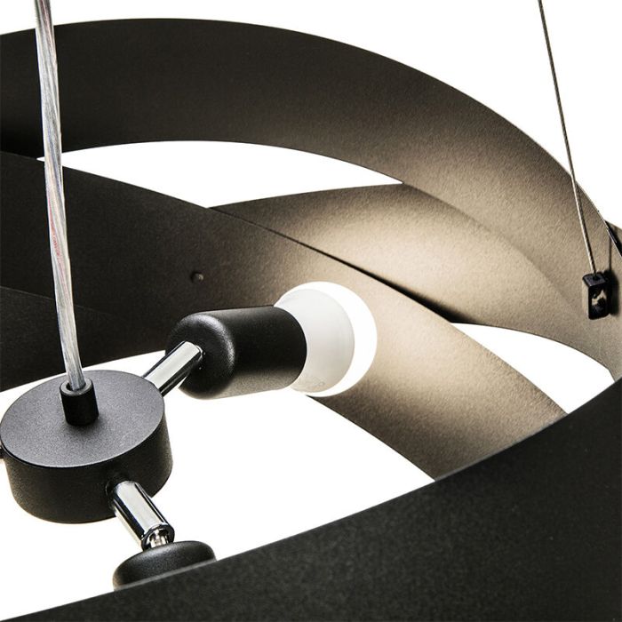 Moderne Pendelleuchte Schwarz, Tanno
