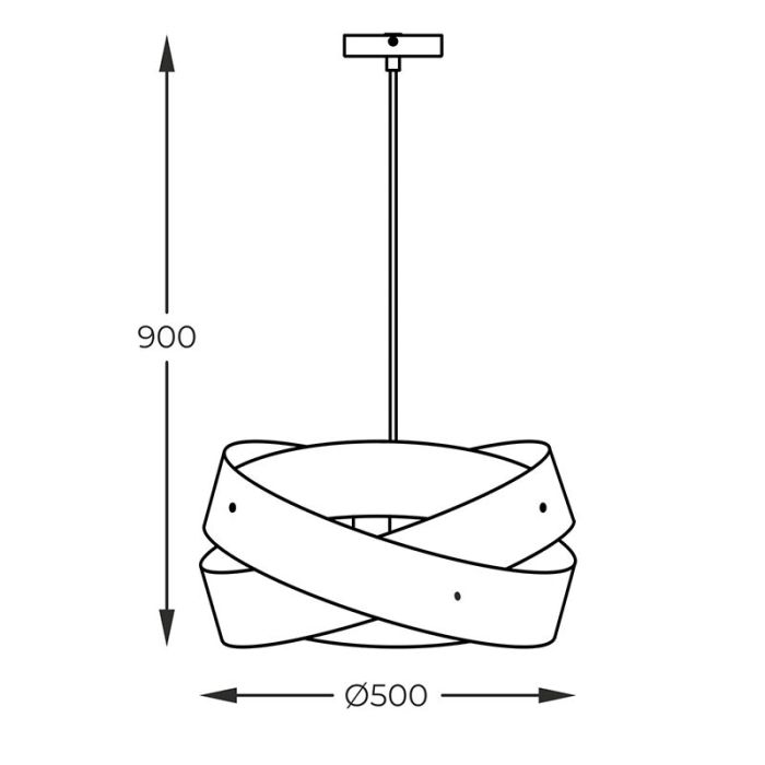 Moderne Pendelleuchte Schwarz, Tanno