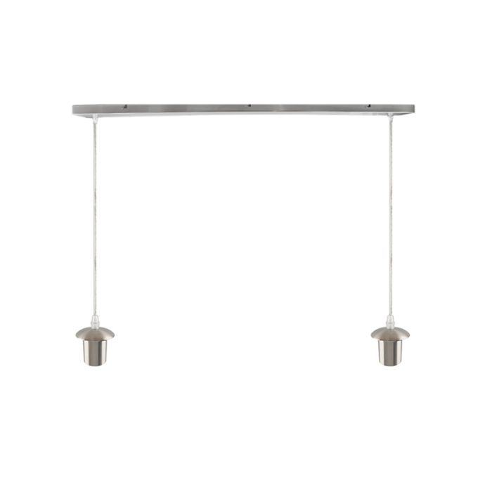 Aluminium Pendelleuchte ohne Schirm Chrom, Rika
