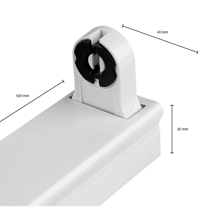 90 cm LED Leuchtstofflampe - Robo - Für 1 Röhre - IP22