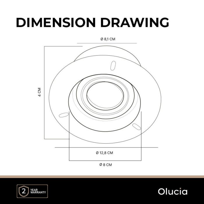 Aluminium Trimless Einbaustrahler Schwarz, Royce | Lampengigant.de 